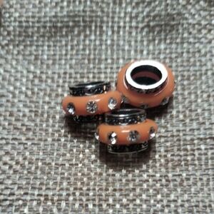 Elegant Orange Beaded Charm